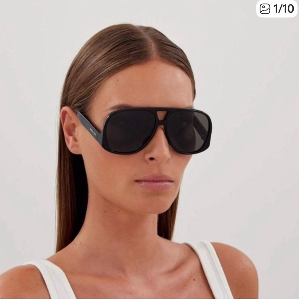 Saint Laurent Solace Black Oversized Sunglasses